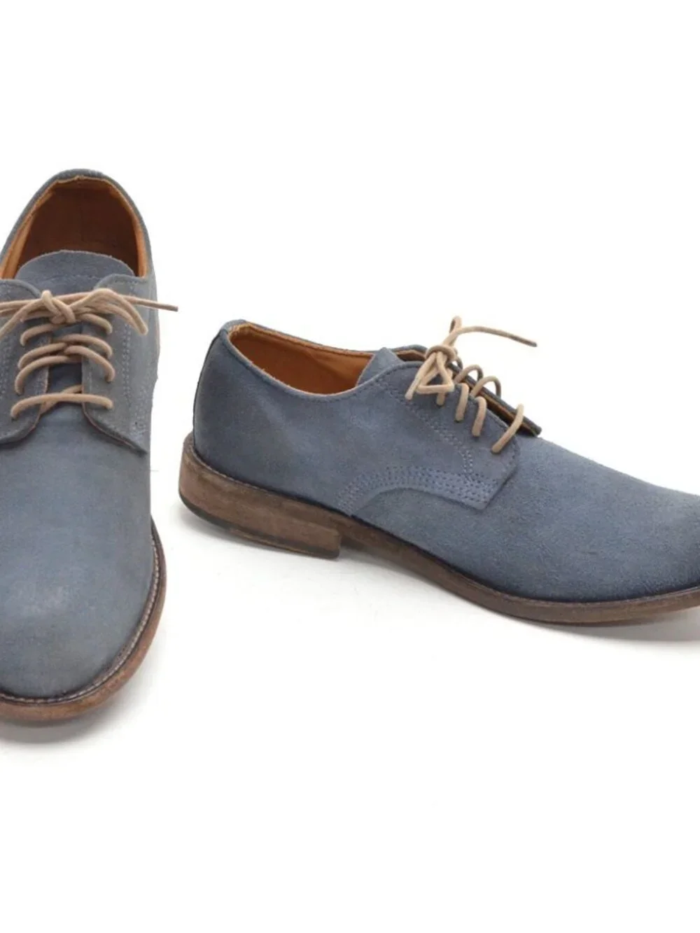 Men Vintage Shoe Company Henry Jeans Blue Oxfords 8 New